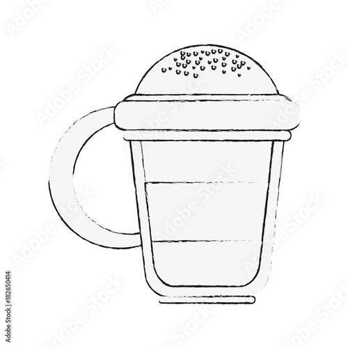 Capuccino delicious cup icon vector illustration graphic design