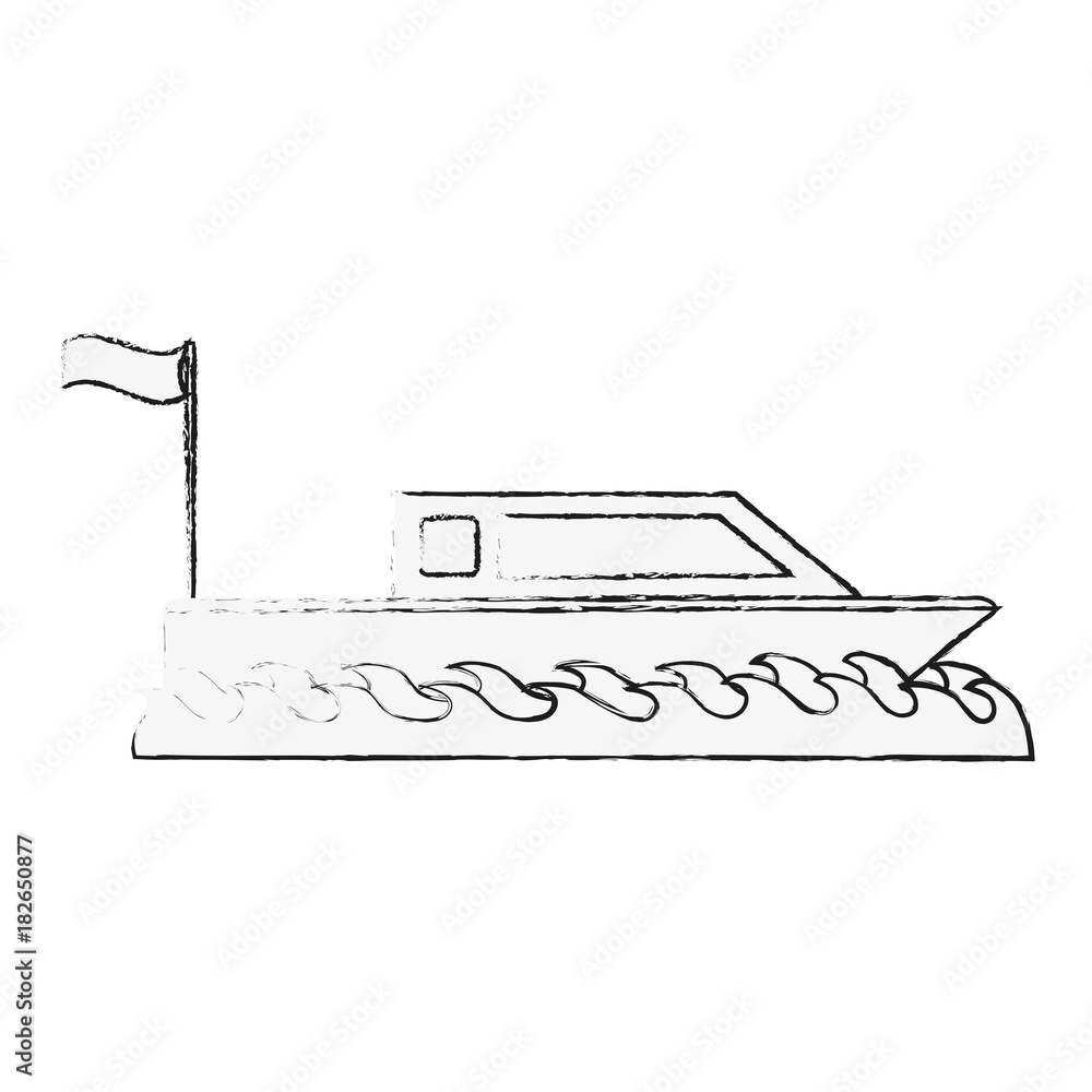 Fototapeta premium small boat isolated icon vector illustration graphic design