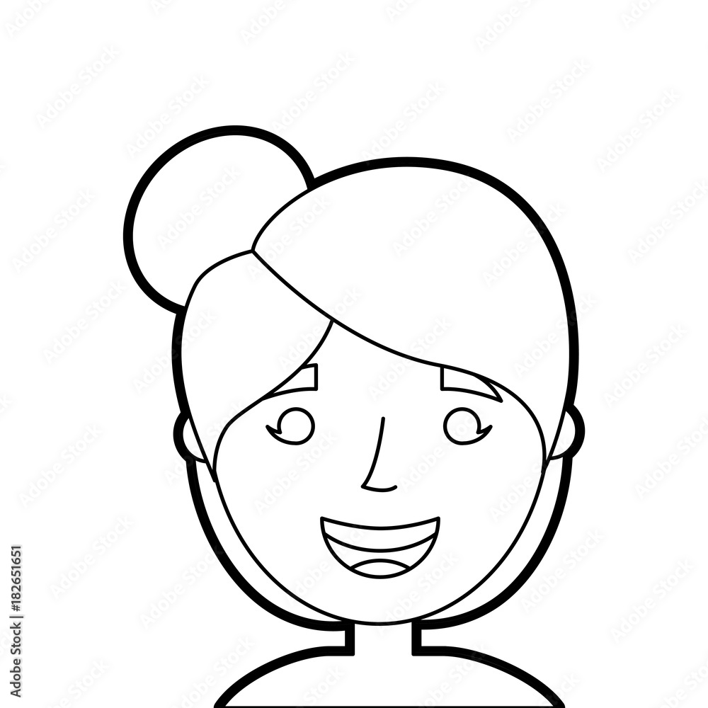 old woman face lady grandma cartoon character vector illustration outline old woman face lady grandma cartoon character vector illustration outline
