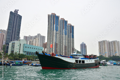 boats and buildings in Hong Kong