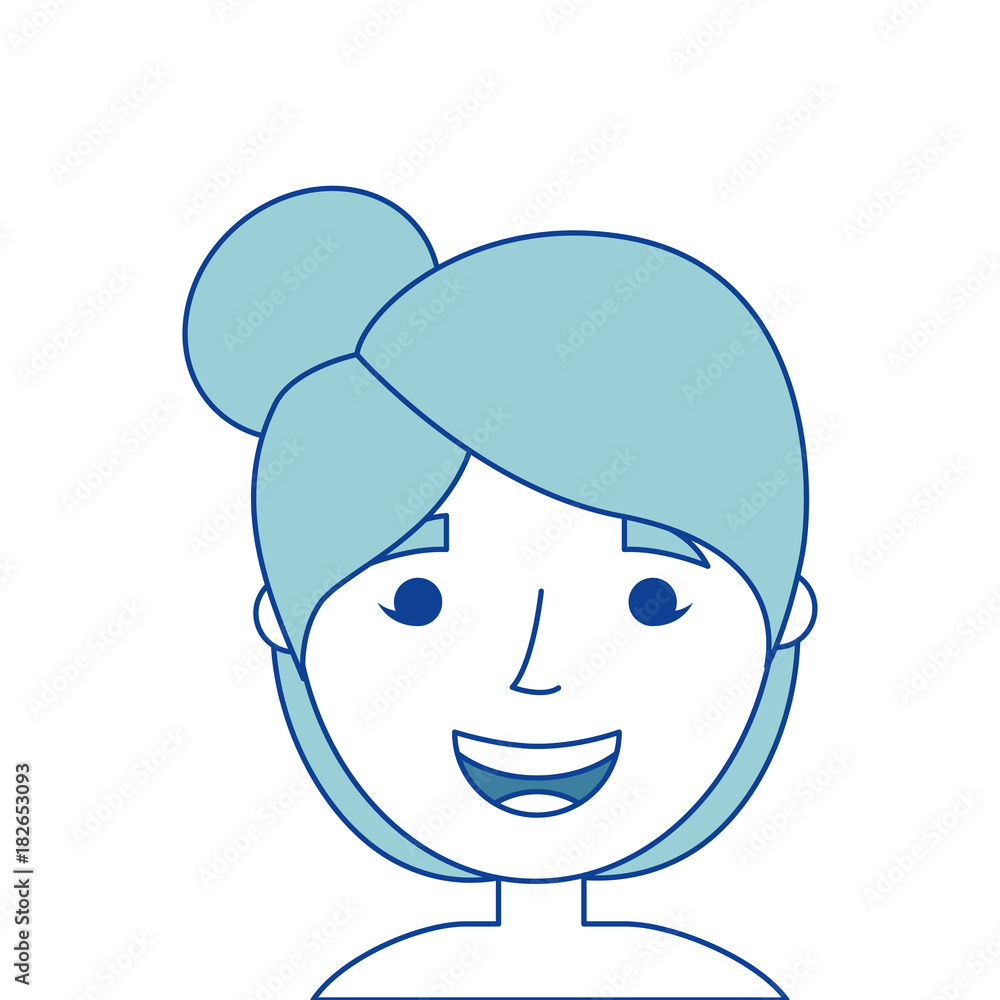 old woman face happy lady grandma cartoon blue vector illustration old woman face happy lady grandma cartoon blue vector illustration