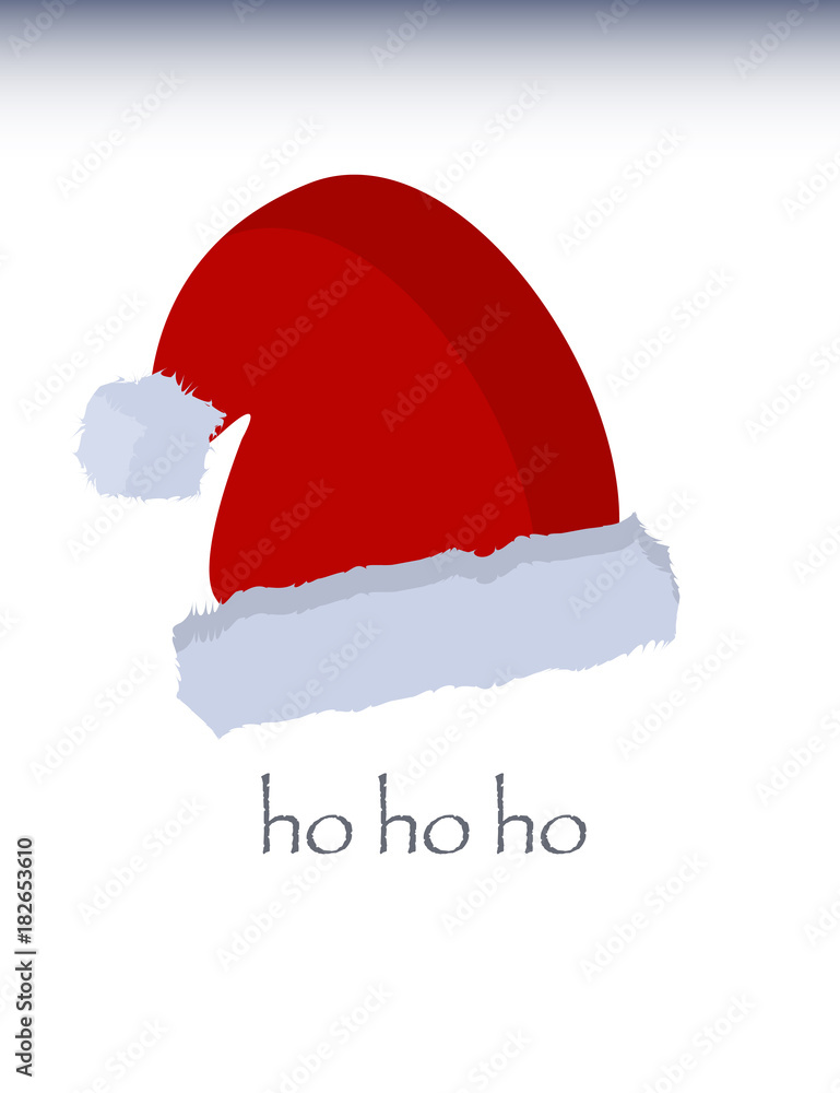 Red Santa Claus's hat. Happy new year. Merry Christmas! Red Santa Claus's hat. Happy new year. Merry Christmas!