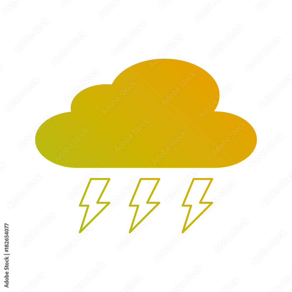 cloud weather with thunder bolt storm vector illustration cloud weather with thunder bolt storm vector illustration