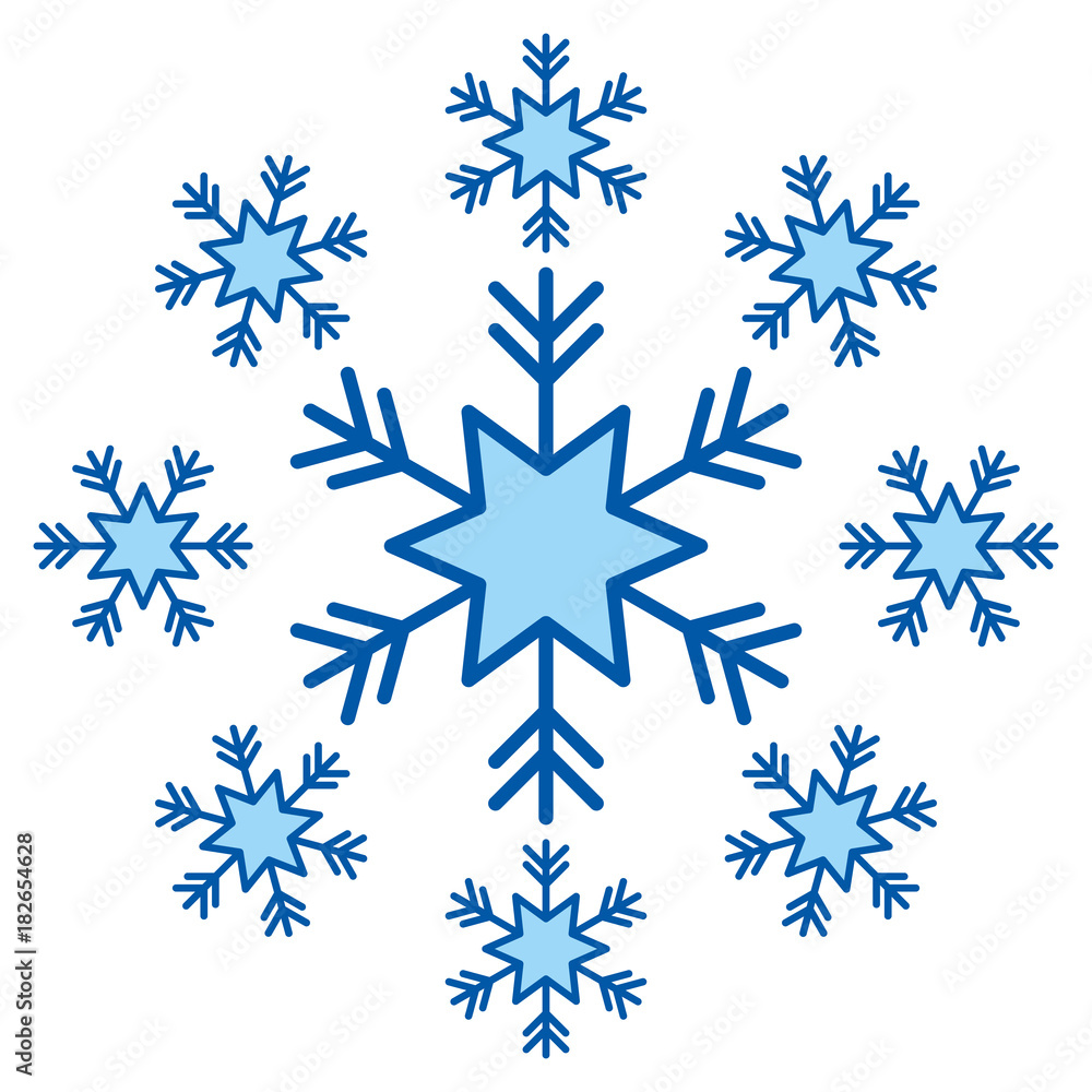 snowflake snow icon christmas and winter theme decoration vector illustration snowflake snow icon christmas and winter theme decoration vector illustration