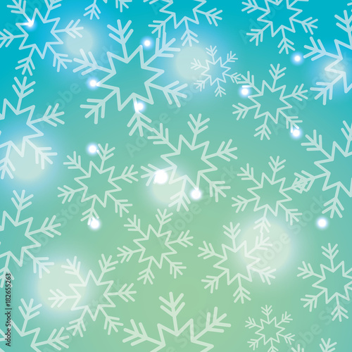shining snow blur christmas snowflake decoration vector illustration