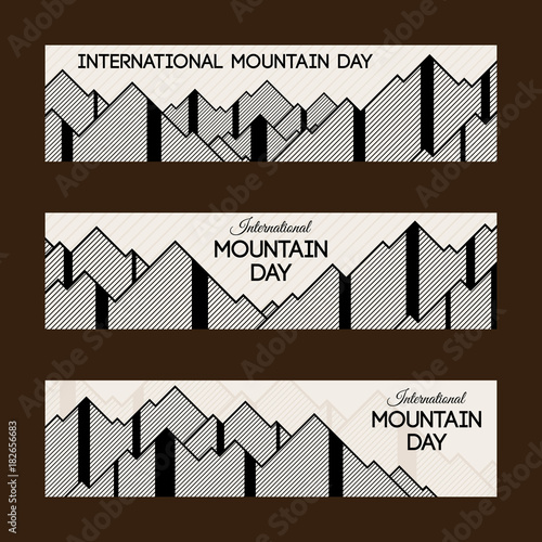 International Mountain Day banner templates.