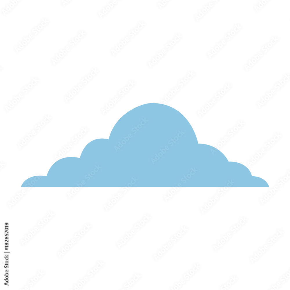 Obraz blue cloud sky weather cumulus view scene vector illustration