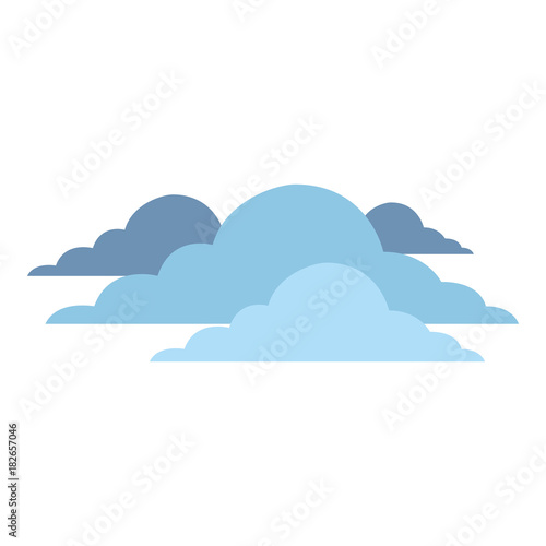 clouds sky climate overcast day scene vector illustration