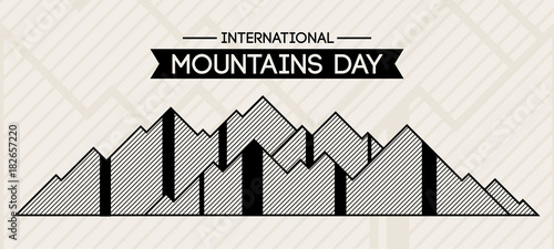 International Mountain Day vector illustration.