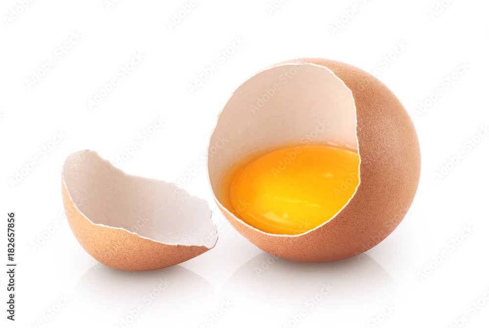 Broken egg isolated on white background. Broken egg isolated on white background.