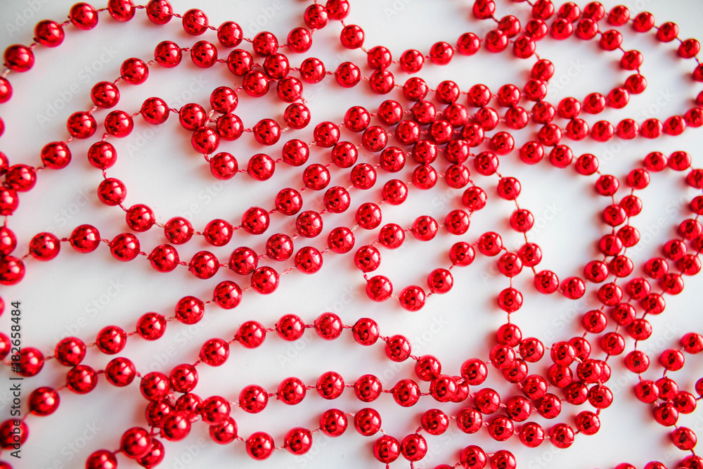 Red Christmas beads Red Christmas beads