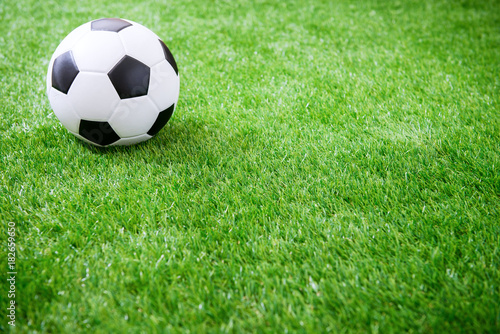 Soccer ball on green turf