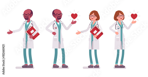 Male and female positive doctor