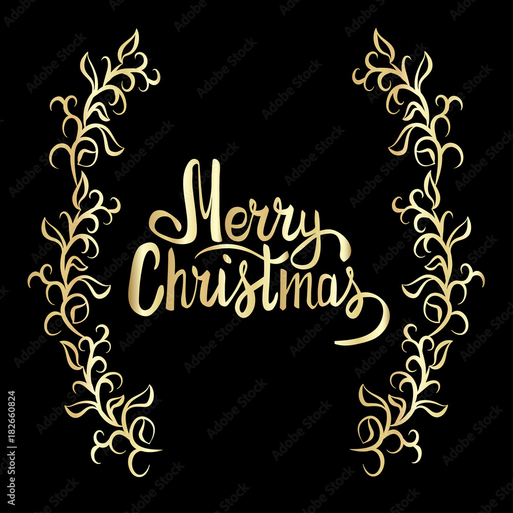 MERRY CHRISTMAS hand lettering