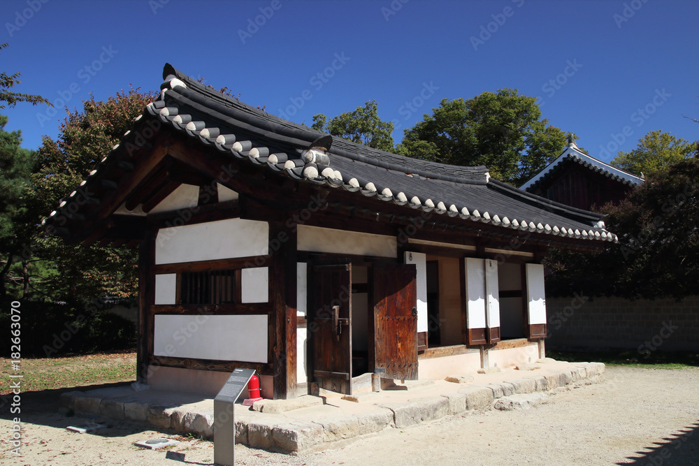 A traditional small house in Jeonju, South Korea
