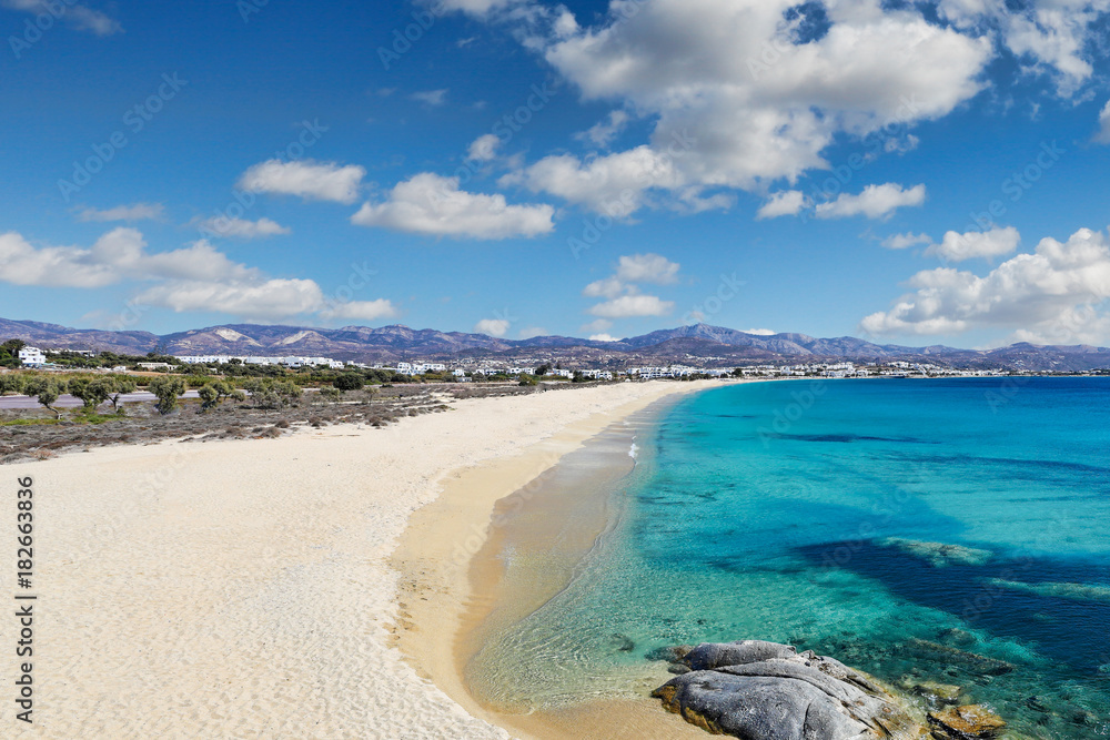 Agios Prokopios beach in Naxos island, Greece