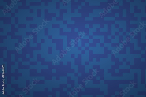 Navy blue color abstract background. Rectangular pixel camouflage