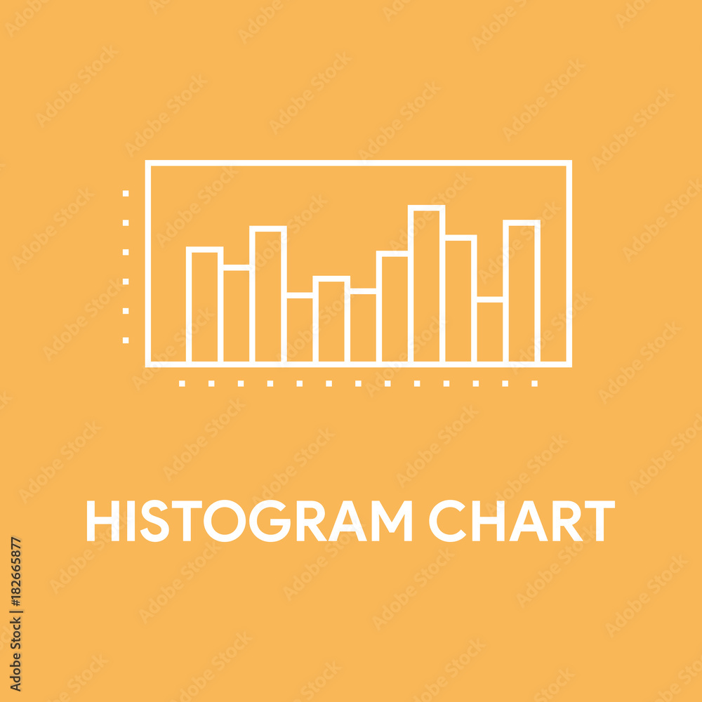 HISTOGRAM CHART CONCEPT - obrazy, fototapety, plakaty 