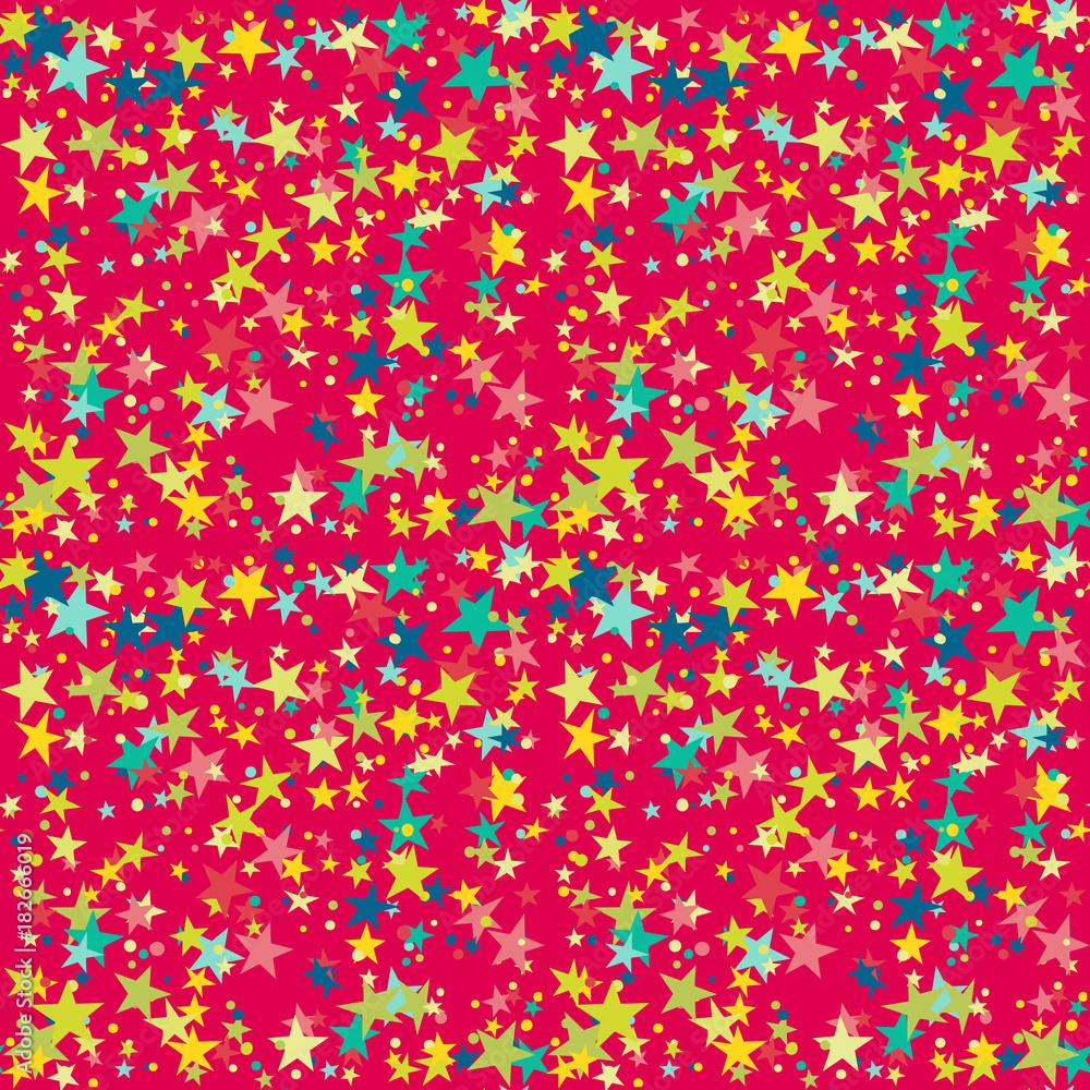Seamless repeating pattern with stars
