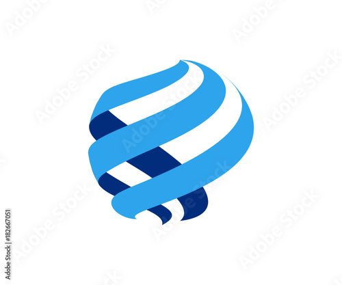 globe abstract logo icon vector