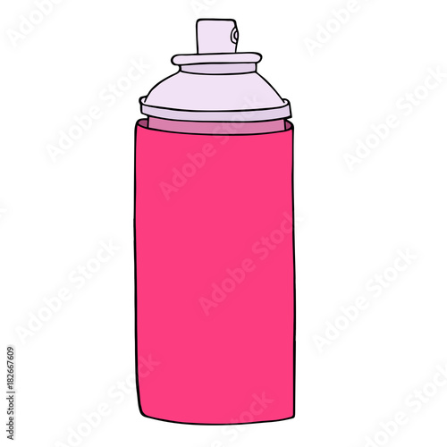 Spray bottle isolated on white background. Hand drawn vector sketch 