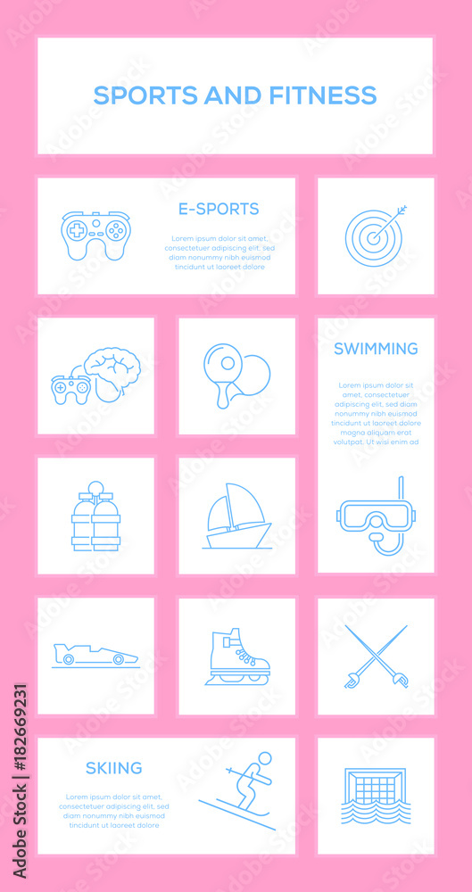 Sports and Fitness Icon Set