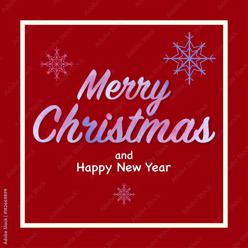 Christmas greeting card. Vector illustration.