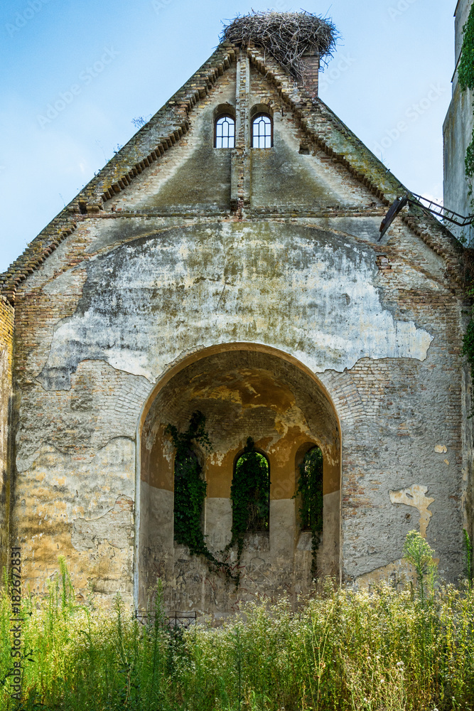 Naklejka premium Abandoned church in Banostor from Serbia