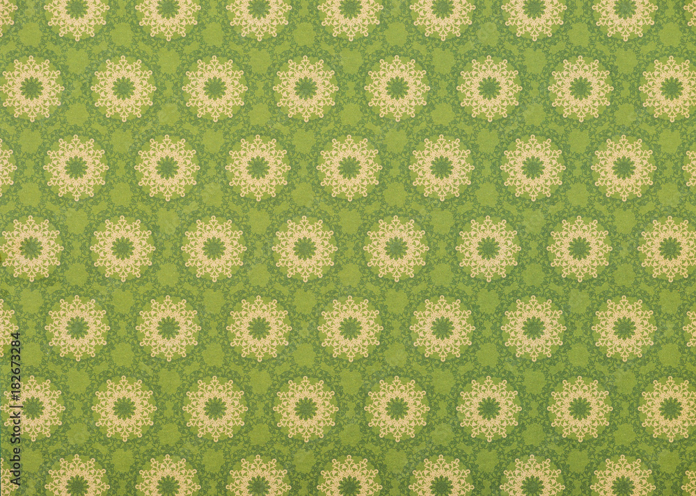 set of beige mandalas on light green set of beige mandalas on light green
