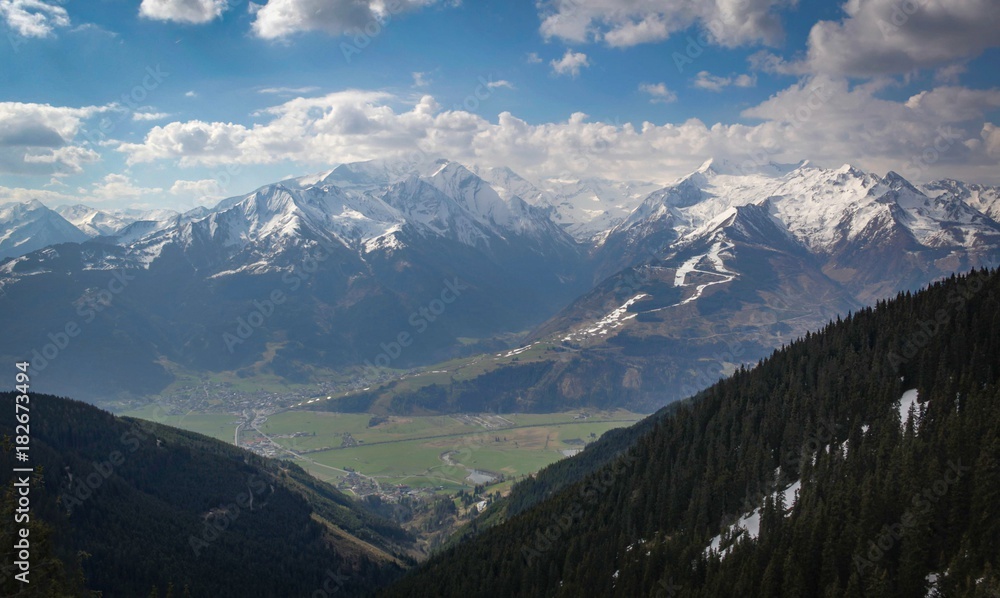 snow disappearing in Austrian Alps snow disappearing in Austrian Alps