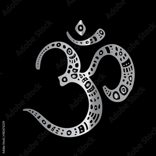 Om symbol. Aum, ohm.