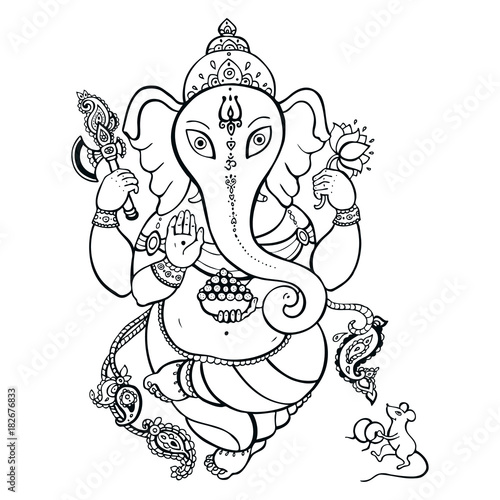 Ganapati Meditation in lotus pose