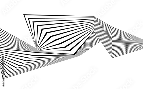 black and white stripe line abstract graphic optical art