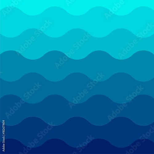 Abstract seamless waves round pattern