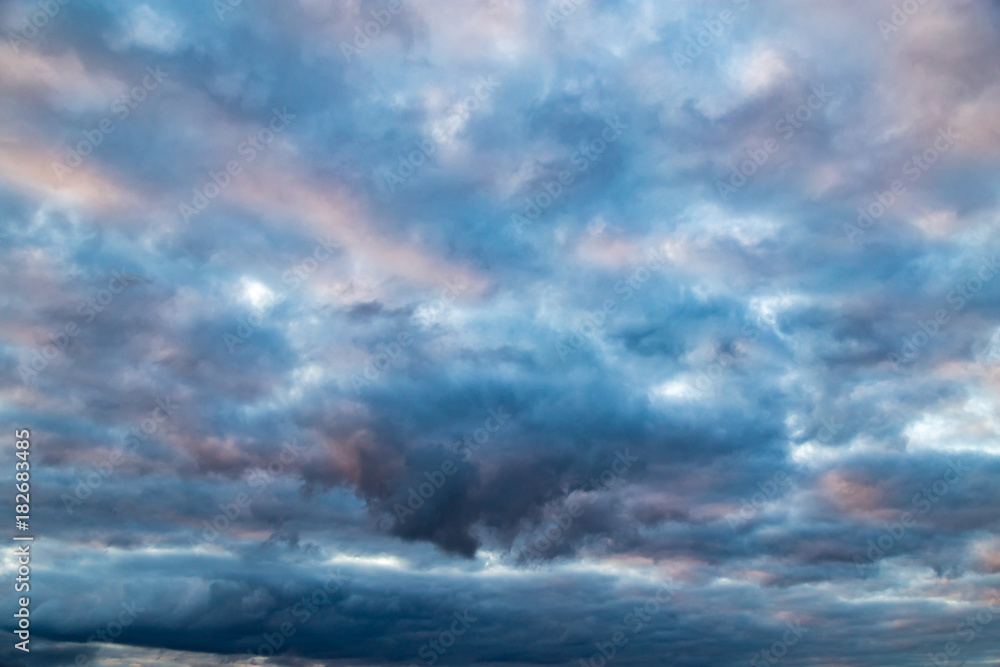 clouds in the sky at sunset as background clouds in the sky at sunset as background