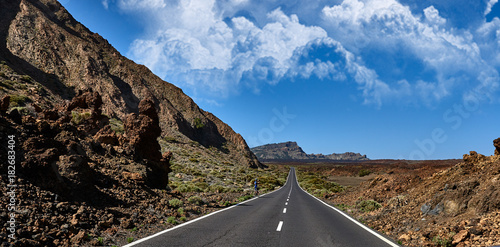 Tenerife  Spain - 16 november 2015  Volcano Teide and lava scenery in Teide National Park  Rocky volcanic landscape of the caldera of Teide national park in Tenerife  Canary Islands  Spain