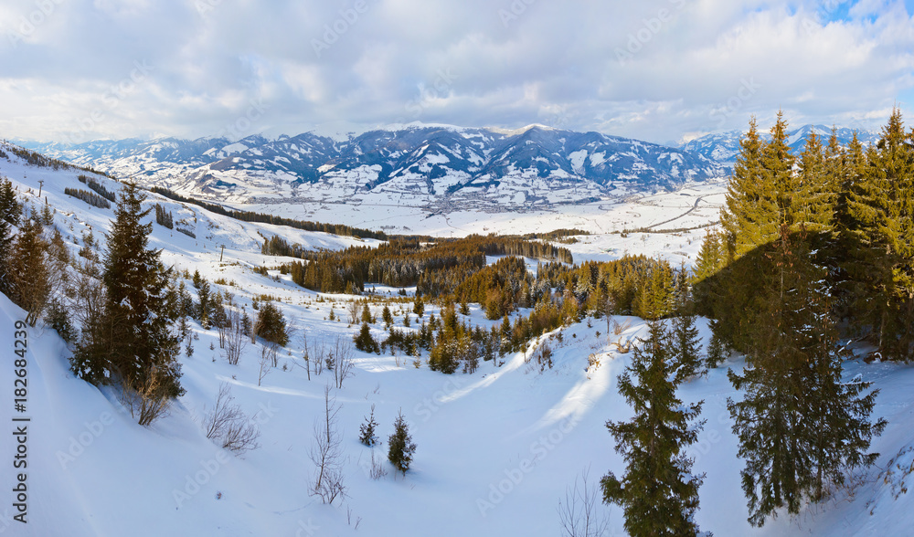 Mountains ski resort Kaprun Austria