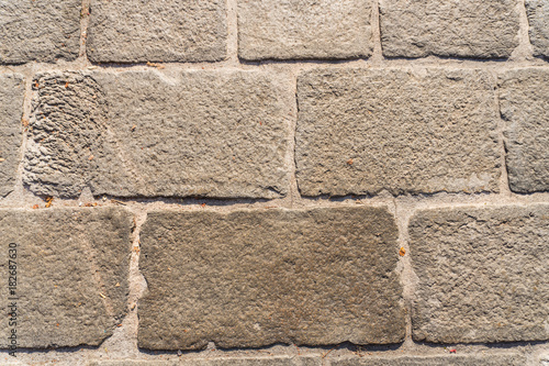 Covered with a quality paving stone in daylight