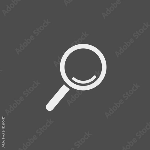 Magnifier flat vector icon 