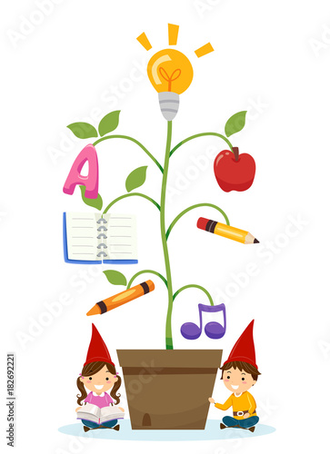 Stickman Kids Gnome Plant E...