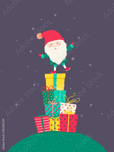 Man Jul Tomte On Gift Box I...