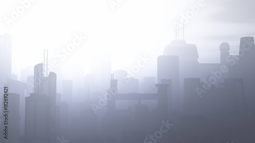 Photography Post Apocalyptic Heavily Air Polluted Smoggy Metropolis