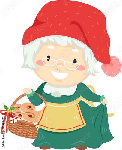 Senior Woman Tomtemor Sweden Jul Illustration