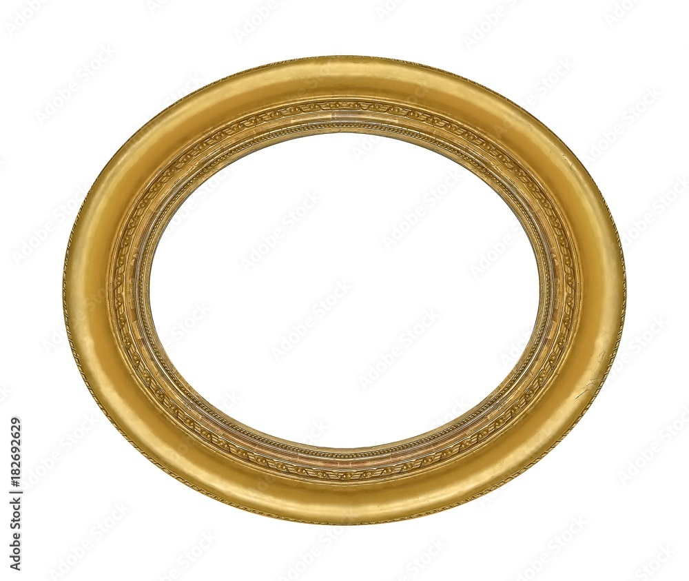 Oval golden frame for paintings, mirrors or photos Oval golden frame for paintings, mirrors or photos