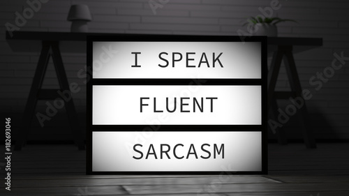 Fotografie I Speak Fluent Sarcasm Lightbox