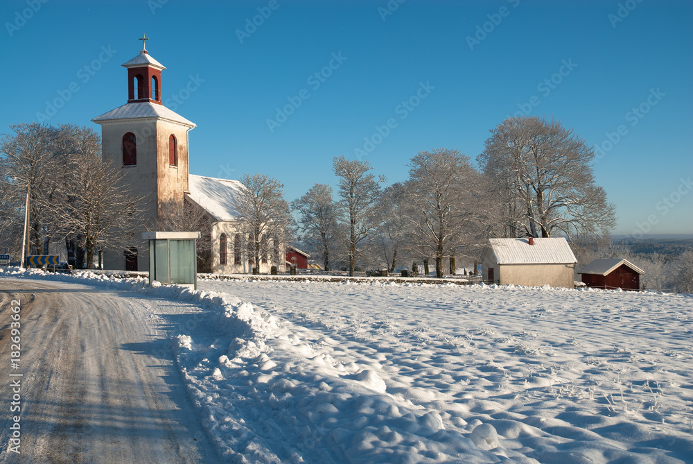 Winter landscape in Sweden