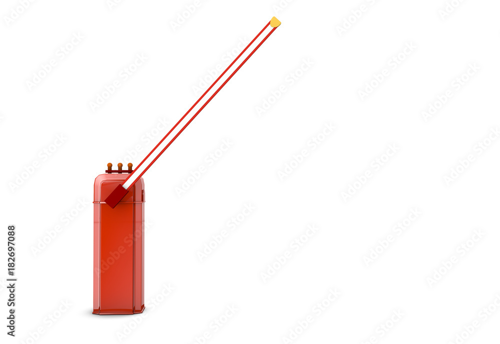 Obraz premium Automatic barrier on white background. 3d render