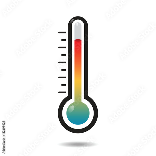 Thermometer icon set photo