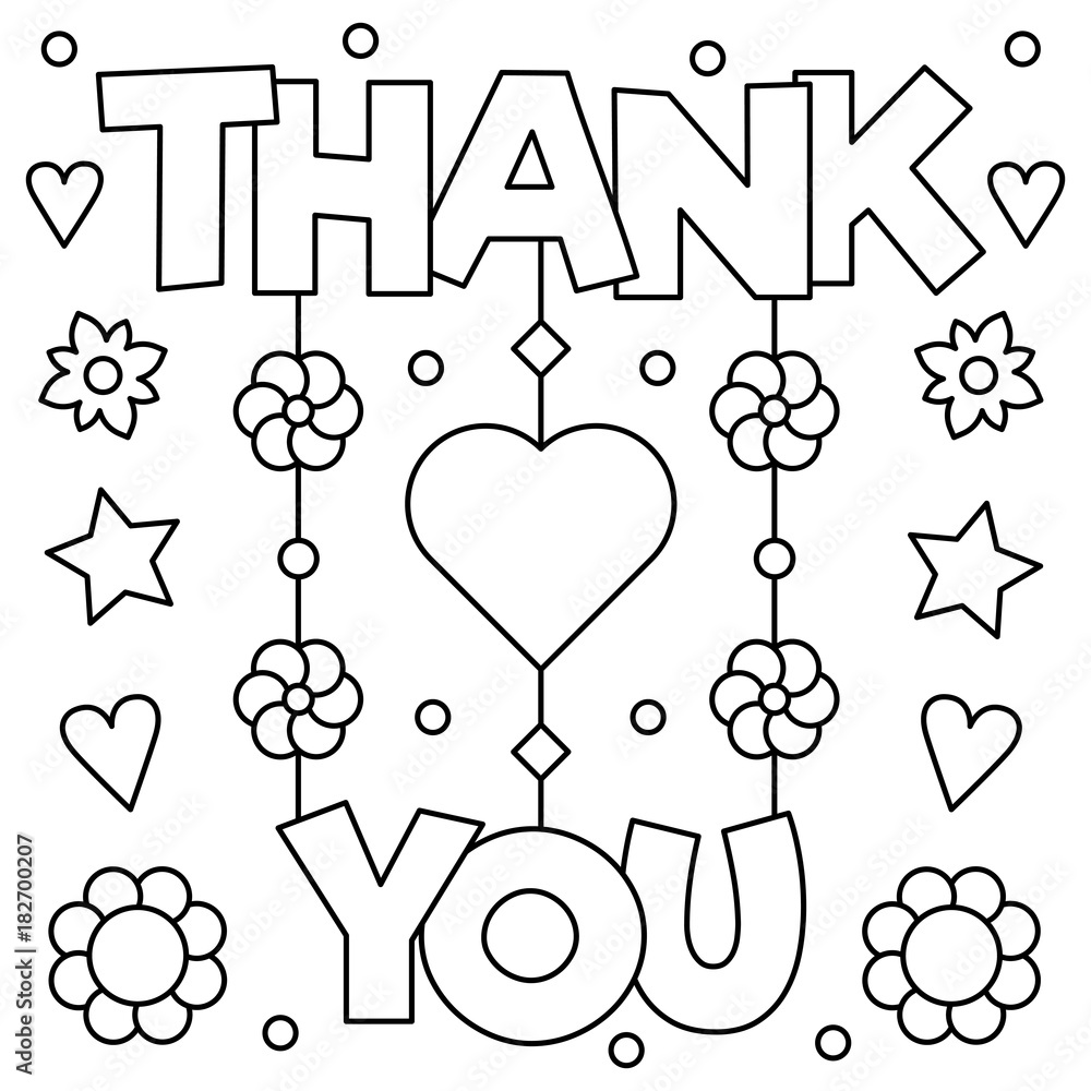 thank-you-coloring-page-vector-illustration-stock-vector-adobe-stock