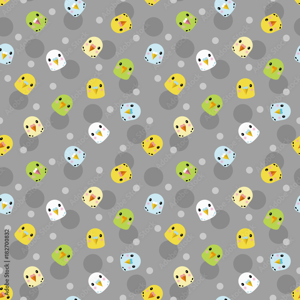 Love bird background. Seamless pattern.Vector. インコのパターン Love bird background. Seamless pattern.Vector. インコのパターン